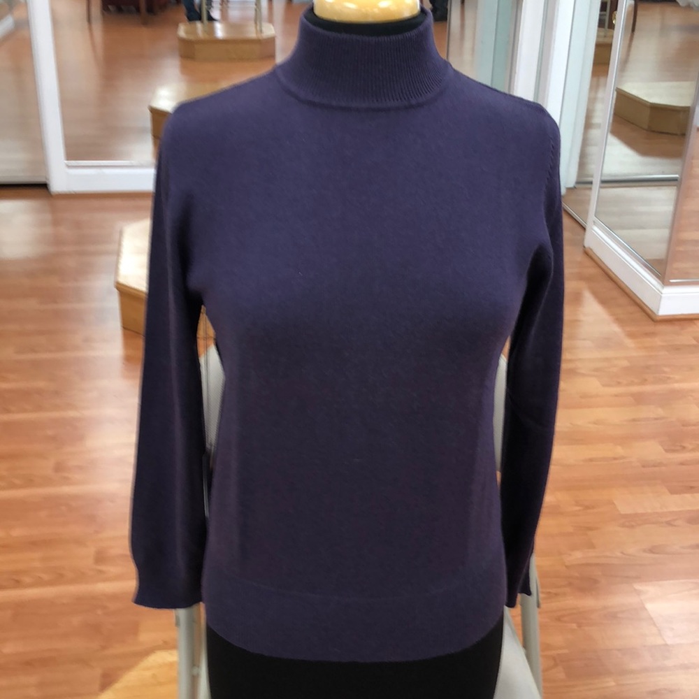 Women’s purple mock neck sweater